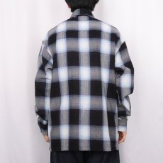 画像3: Caltop USA製 オンブレーチェック柄 アクリルシャツ M (3)