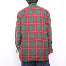 画像3: 50〜60's Gerhard Kennedy チェック柄 ウールオープンカラーシャツ M (3)