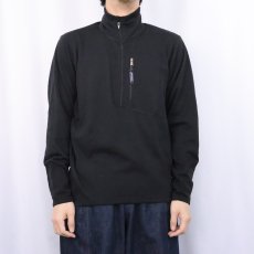 画像2: 90's patagonia USA製 Rシリーズ R1 ハーフジップ フリースプルオーバージャケット BLACK M  (2)