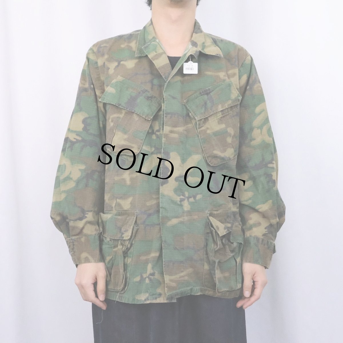 画像2: 60's U.S.ARMY ERDL迷彩 "グリーンリーフ" ファティーグジャケット MEDIUM-SHORT (2)
