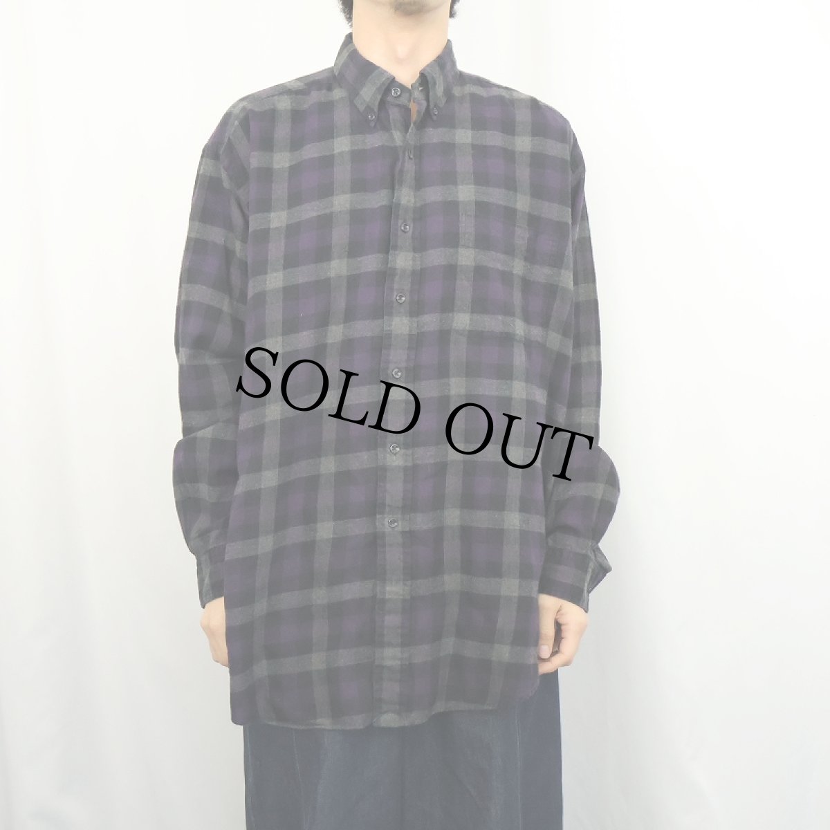 画像2: Ralph Lauren "BLAKE" チェック柄 コットンボタンダウンシャツ L (2)