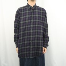 画像2: Ralph Lauren "BLAKE" チェック柄 コットンボタンダウンシャツ L (2)
