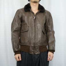 画像2: 70's U.S.NAVY G-1フライトジャケット SIZE42 (2)
