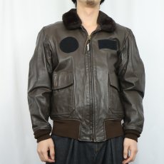 画像2: 80's U.S.NAVY G-1フライトジャケット SIZE42 (2)