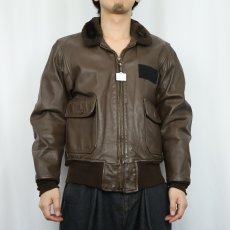 画像2: 80's U.S.NAVY G-1フライトジャケット SIZE42 (2)