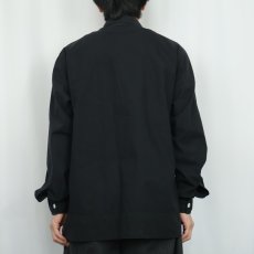 画像3: 90's〜 Forniture Civili 刺繡デザイン キューバシャツ BLACK XXL (3)