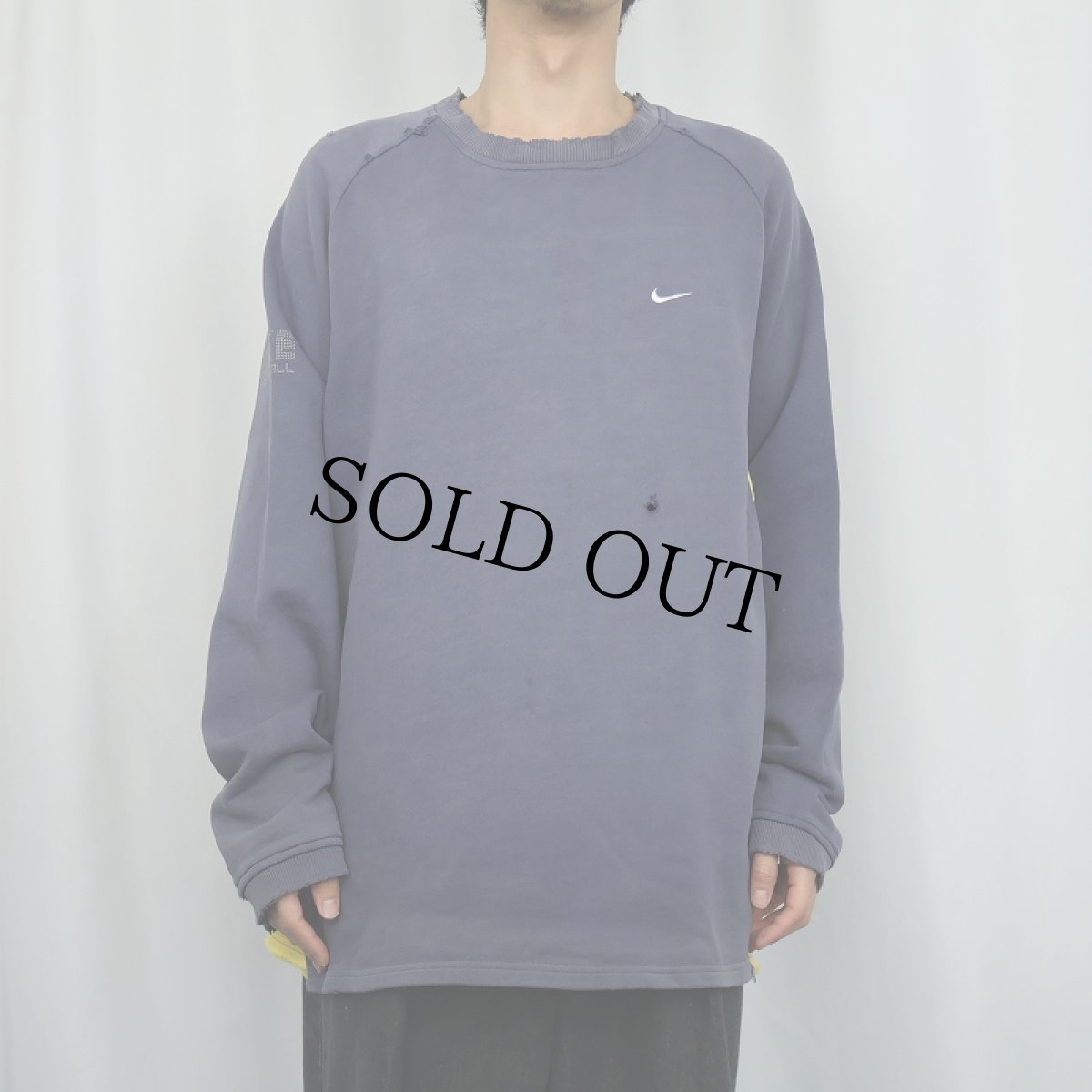 画像2: NIKE ロゴ刺? 切り替えデザイン スウェット XXL (2)