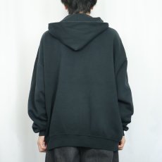 画像3: 90's JERZEES USA製 スウェットジップパーカー BLACK 3X (3)