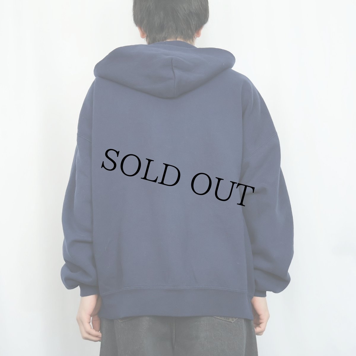 画像3: 90's RUSSELL ATHLETIC USA製 無地スウェットジップパーカー NAVY XXL (3)