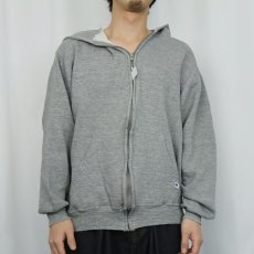 画像2: 90's RUSSELL ATHLETIC USA製 無地スウェットジップパーカー L (2)