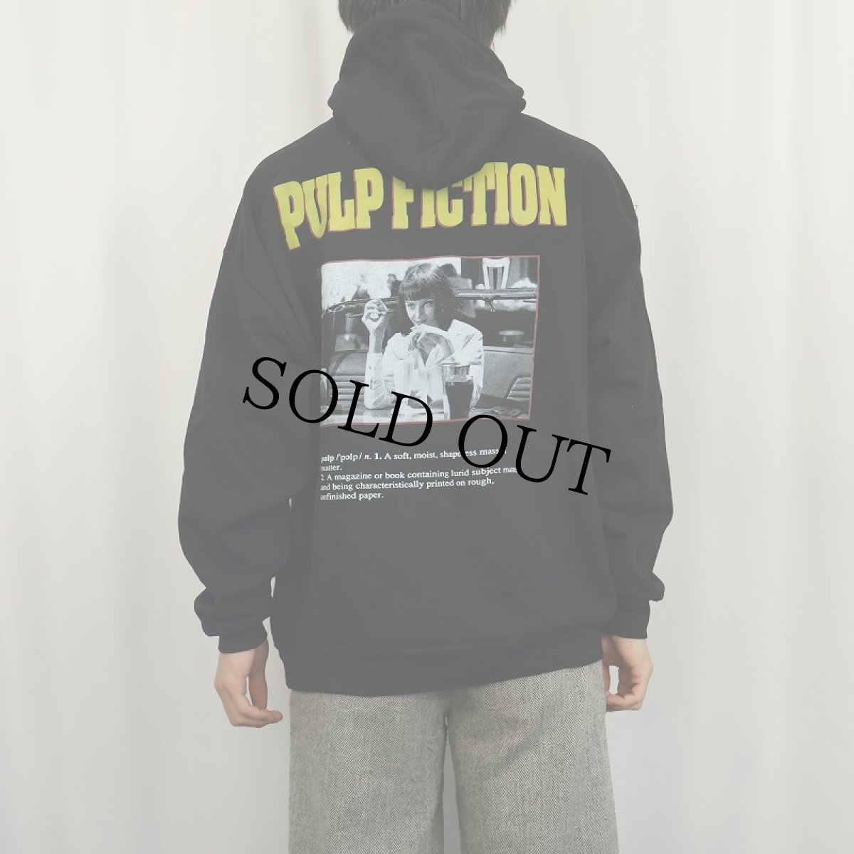 画像4: PULP FICTION クライム映画 プリントスウェットフーディー BLACK (4)