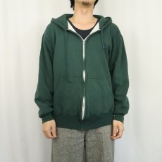 画像2: 90's Coleman 裏サーマル スウェットジップパーカー L (2)