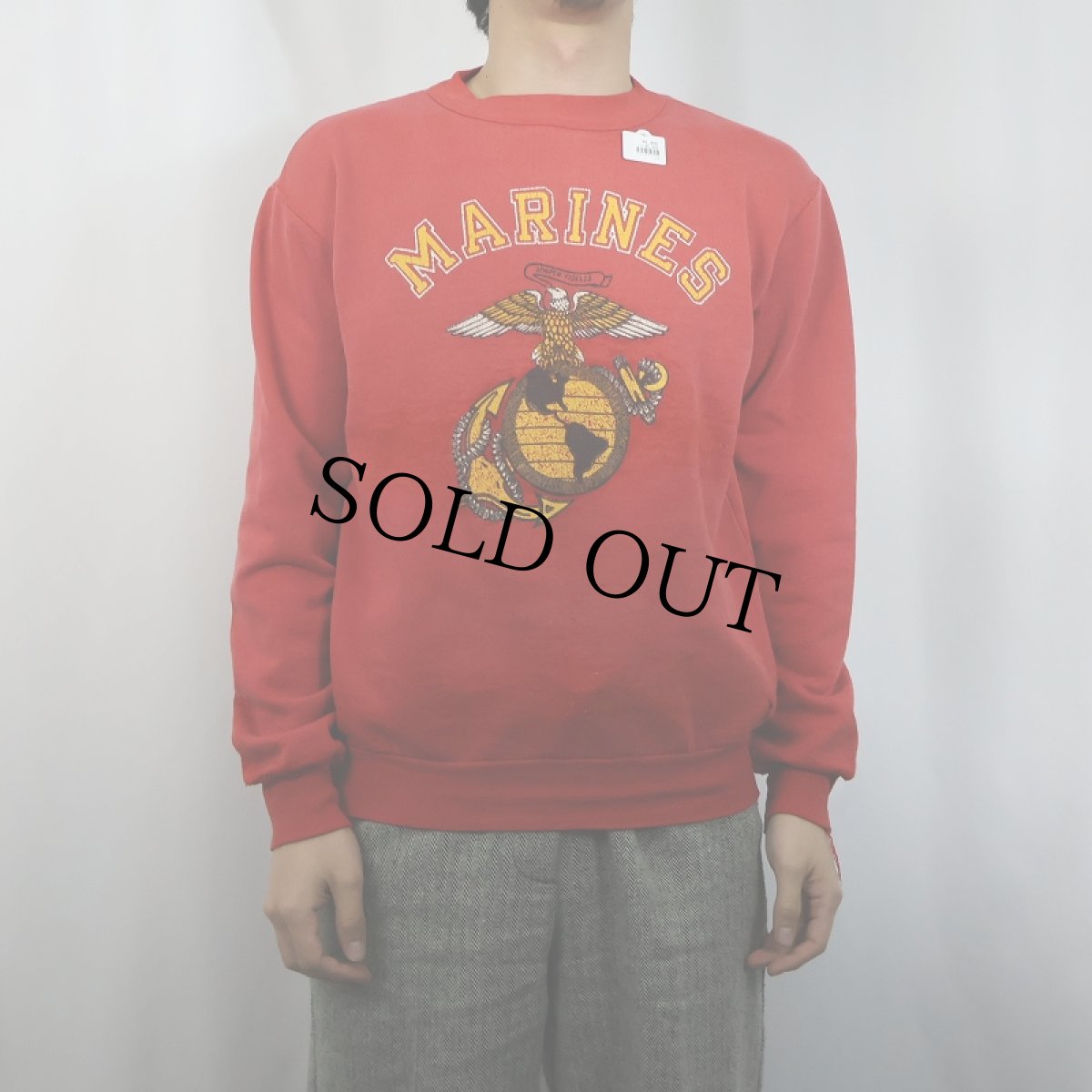 画像2: 70〜80's USMC ”MARINE" プリントスウェット M (2)