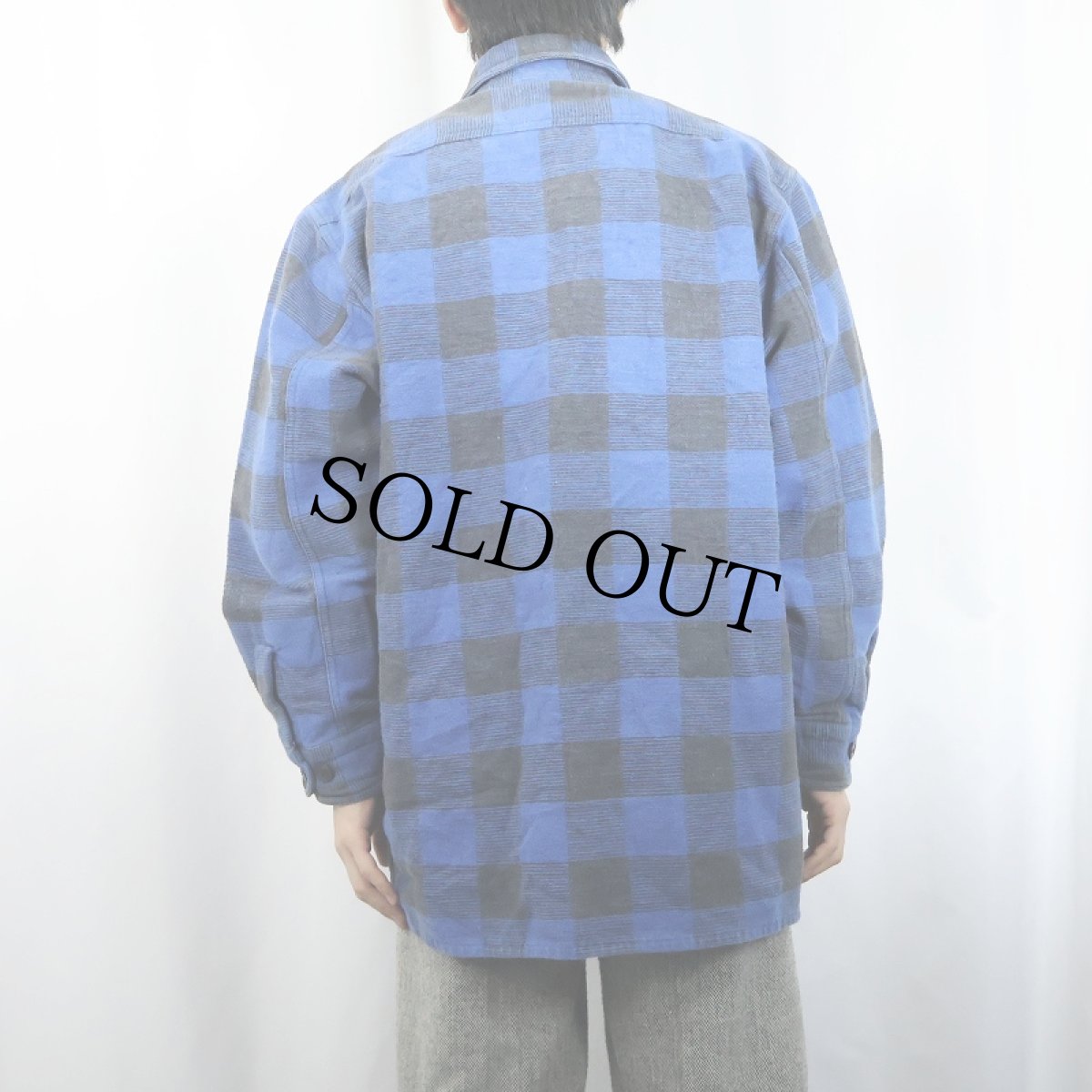 画像3: 90's BIG VALLEY バッファローチェック柄 ヘビーネルシャツ M (3)