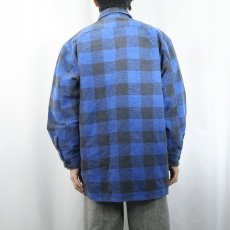 画像3: 90's BIG VALLEY バッファローチェック柄 ヘビーネルシャツ M (3)