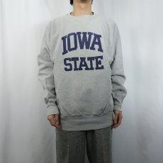 画像2: 90's Champion REVERSE WEAVE "IOWA STATE" プリントスウェット XL (2)