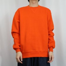 画像2: 90's RUSSELL ATHLETIC USA製 前V 無地スウェット M (2)