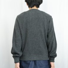 画像3: 80〜90's IZOD LACOSTE USA製 ロゴ刺繍 アクリルニットカーディガン S (3)