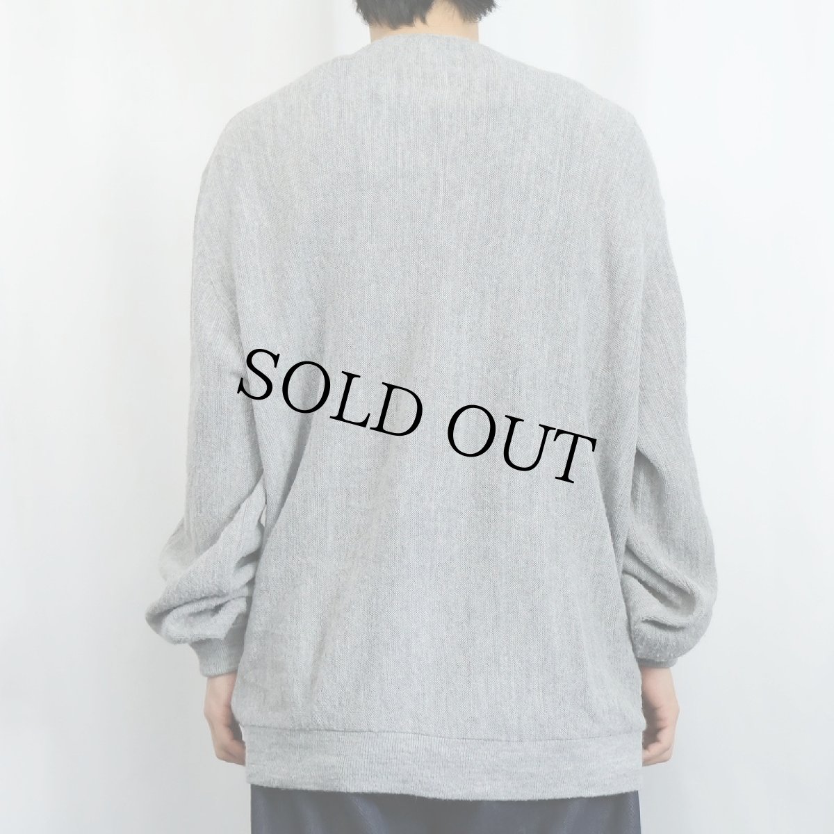 画像3: 80〜90's IZOD LACOSTE USA製 ロゴ刺繍 アクリルニットカーディガン XL (3)