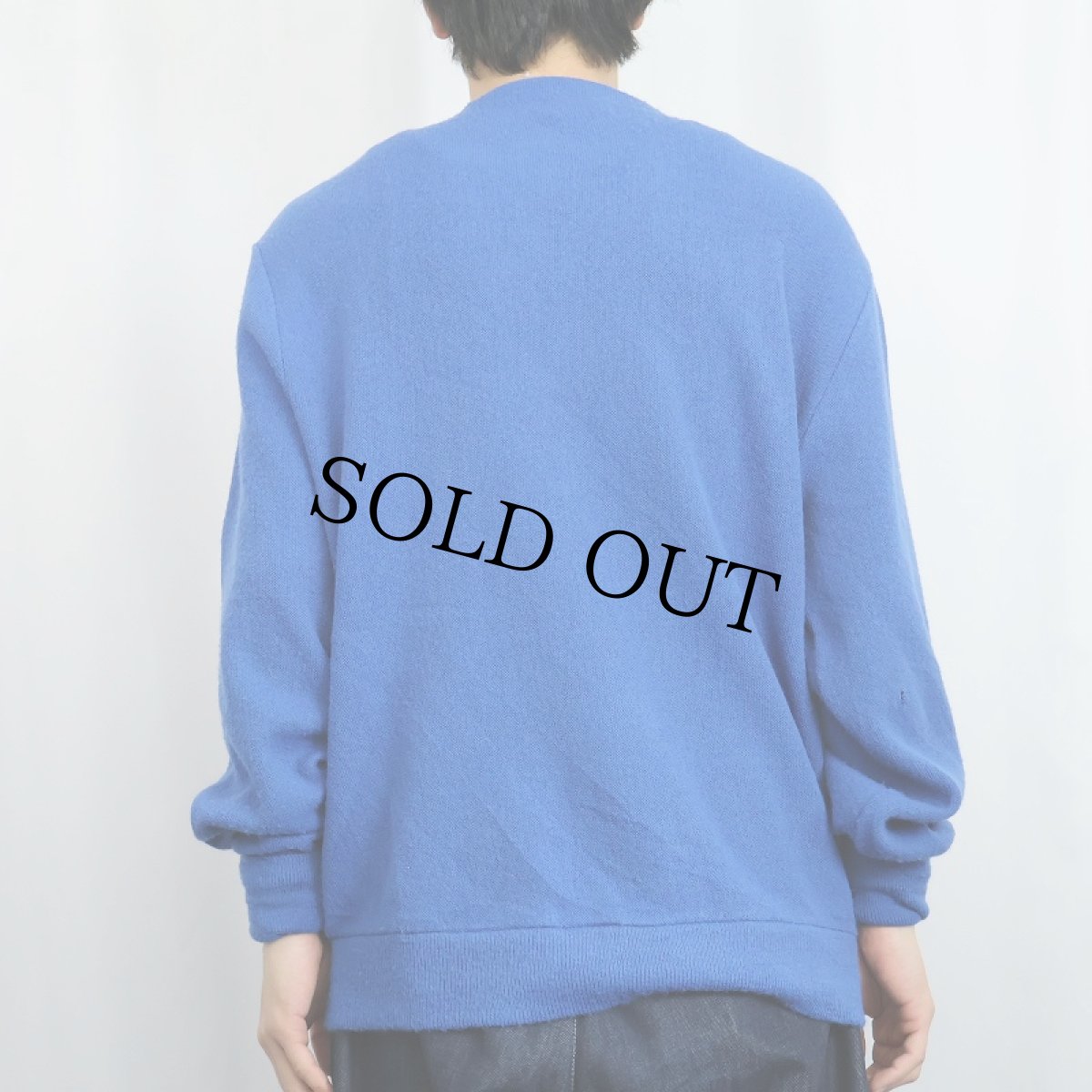 画像3: 80〜90's IZOD LACOSTE USA製 ロゴ刺繍 アクリルニットカーディガン L (3)