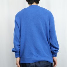 画像3: 80〜90's IZOD LACOSTE USA製 ロゴ刺繍 アクリルニットカーディガン L (3)