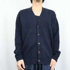 画像2: L.L.Bean コットンニットカーディガン NAVY XL (2)