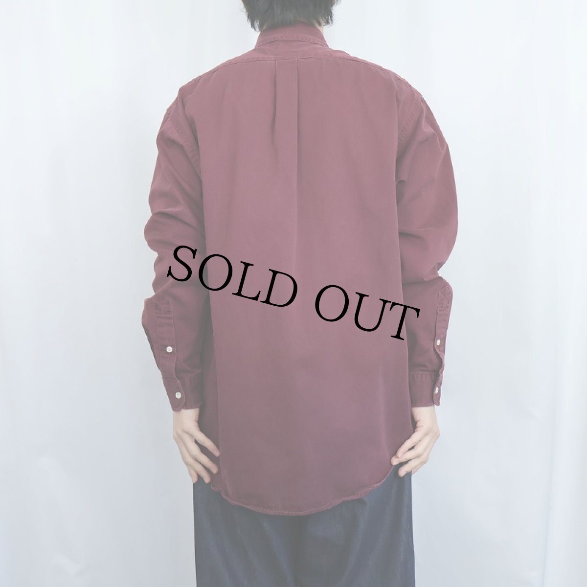 画像3: Ralph Lauren "BLAKE" ロゴ刺繍 コットンボタンダウンシャツ M (3)