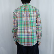 画像3: Ralph Lauren 3点留め インディアンマドラスチェック柄 コットンボタンダウンシャツ (3)