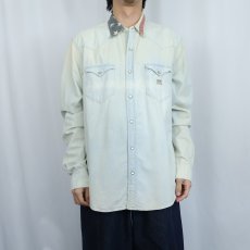 画像2: DENIM & SUPPLY RALPH LAUREN 星条旗柄 ウエスタンシャツ XL (2)