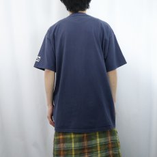 画像3: 90's TO THE EDGE "HELLO JOHN" ピクトグラム シュールイラストプリントTシャツ NAVY XL (3)