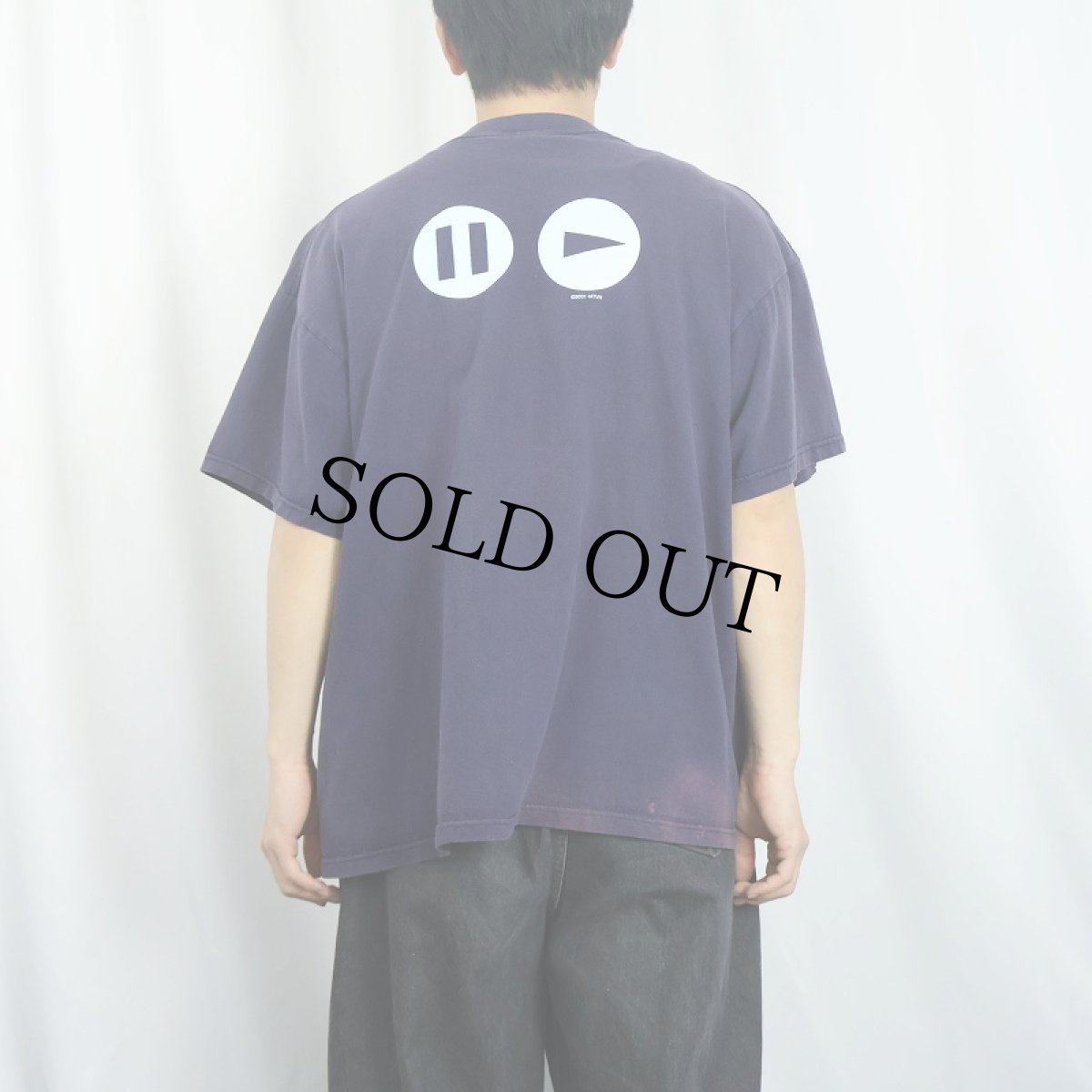 画像3: 2000's MTV ロゴプリントTシャツ NAVY XL (3)