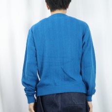 画像3: 60〜70's SEARS SPORTSWEAR ケーブル編み アクリルニットカーディガン L (3)