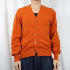 画像2: 60〜70's ROBERT BRUCE USA製 ポリエステル×アクリルニットカーディガン S (2)