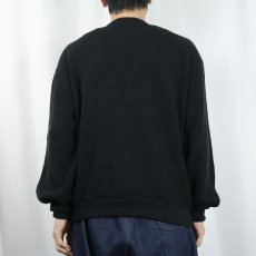 画像3: 80〜90's JANTZEN USA製 アクリルニットカーディガン BLACK L (3)