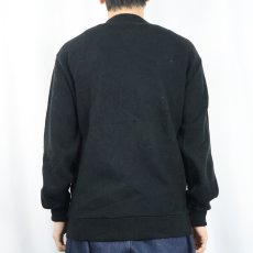 画像3: 90's CLASSICS USA製 アクリルニットカーディガン BLACK M (3)