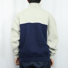 画像3: 90's RUSSELL ATHLETIC USA製 2トーン ハーフジップスウェット XL (3)