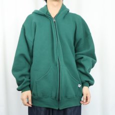画像2: 90's RUSSELL ATHLETIC USA製 無地スウェットパーカー XXL (2)