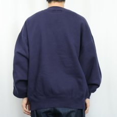 画像3: 90's RUSSELL ATHLETIC USA製 "HIGH COTTON" 前V 無地スウェット NAVY XXL (3)