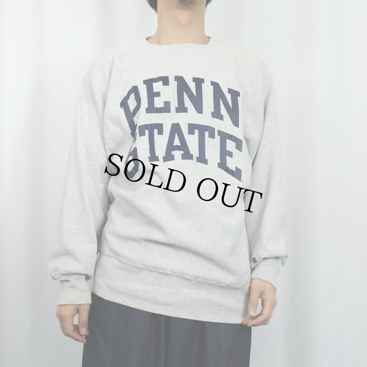 画像2: 90's Champion REVERSE WEAVE USA製 "PENN STATE" プリントスウェット XL (2)