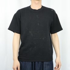 画像2: 80's JERZEES USA製 半袖スウェット BLACK M (2)