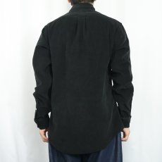 画像3: Ralph Lauren "CUSTOM FIT" ロゴ刺繍 コーデュロイ ボタンダウンシャツ BLACK M (3)