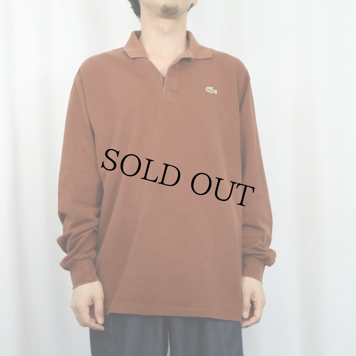 画像2: 70〜80's CHEMISE LACOSTE FRANCE製 ロゴワッペン 鹿の子ポロシャツ SIZE6 (2)