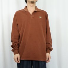 画像2: 70〜80's CHEMISE LACOSTE FRANCE製 ロゴワッペン 鹿の子ポロシャツ SIZE6 (2)