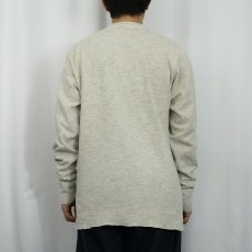 画像3: 90's L.L.Bean USA製 "RIVER DRIVER'S SHIRT" 猫目ボタン ヘンリーネック 2レイヤーロンT L (3)