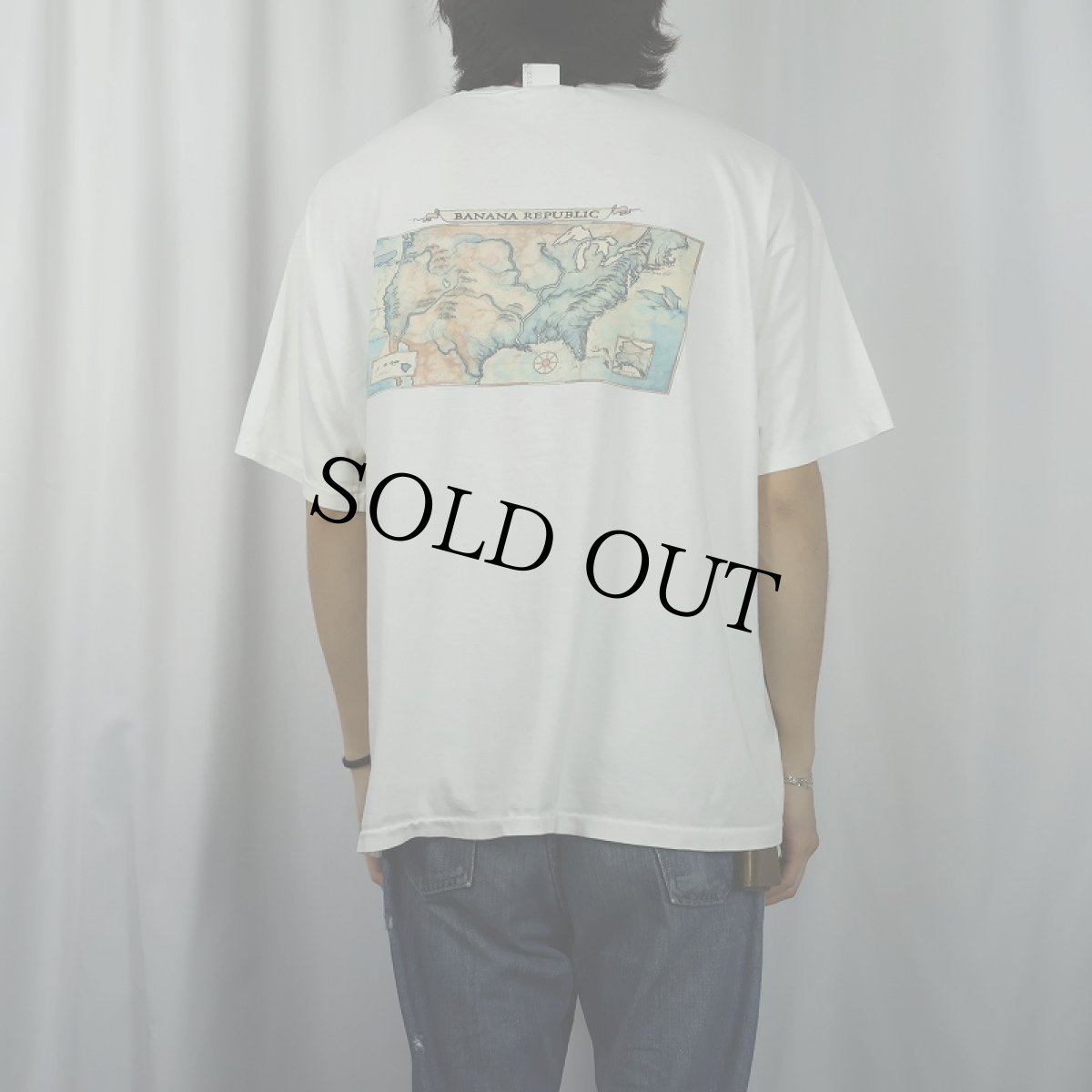 画像4: 90's BANANA REPUBLIC USA製 イルカプリント ポケットTシャツ XL (4)