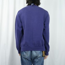 画像3: 90's Champion 青刺繍タグ 後期 USA製 前V 目付き スウェット NAVY L (3)