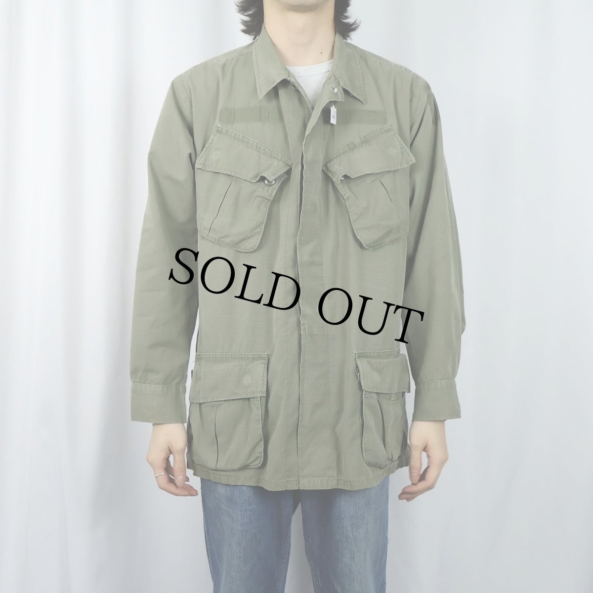 画像2: 70's U.S.ARMY ジャングルファティーグジャケット 5th MEDIUM-REGULAR (2)
