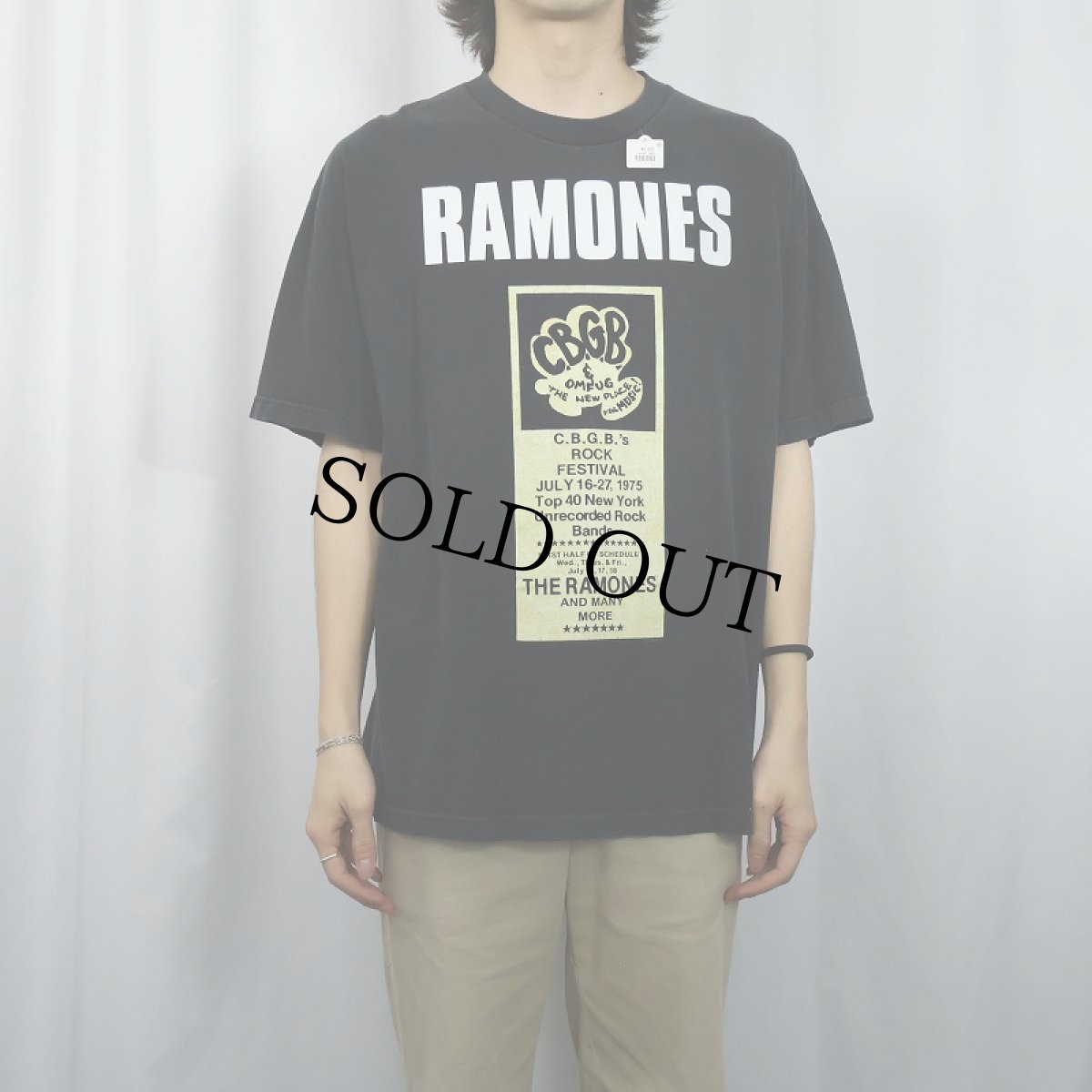 画像2: RAMONES "CBGB Music Festicval" パンクロックバンド プリントTシャツ BLACK XL  (2)