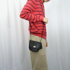 画像2: 80's COACH USA製 レザーショルダーバッグ BLACK (2)