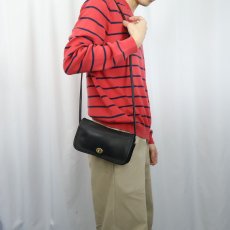 画像2: 80's COACH USA製 レザーショルダーバッグ BLACK (2)